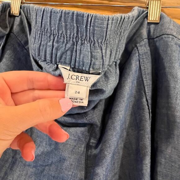 J. Crew Chambray Tie Waist Pant - Picture 3 of 4